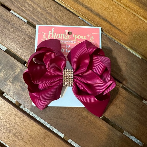 NWOT/ Handmade Christmas Hair Bows 2pc / Black & White Plaid Reindeer Clip - Picture 6 of 8